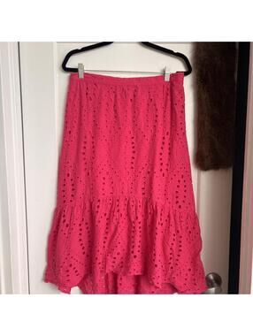 PINK MIDI SKIRT